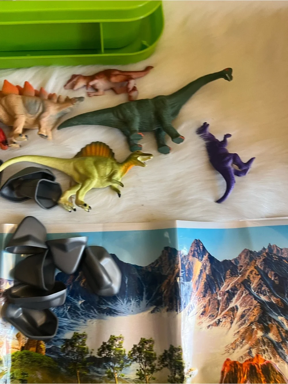 Kids Dinosaur Sensory Play Set bin- Green